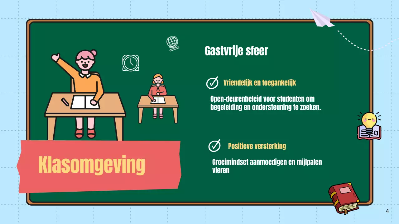 Rood en geel modern lesmateriaal voor leraren