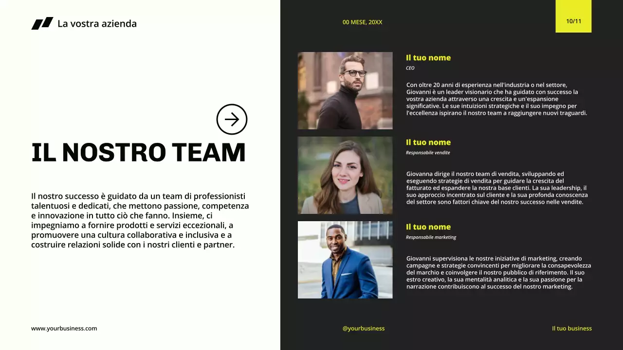 Giallo Nero Minimal Modern Business Company Profile for Company's Introduction (Profilo aziendale moderno e minimale per l'introduzione dell'azienda)