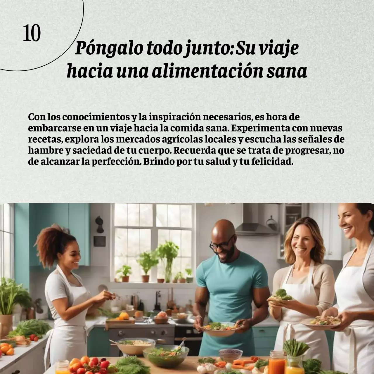 Gris y Marrón Natural Guía de alimentos y dietas saludables