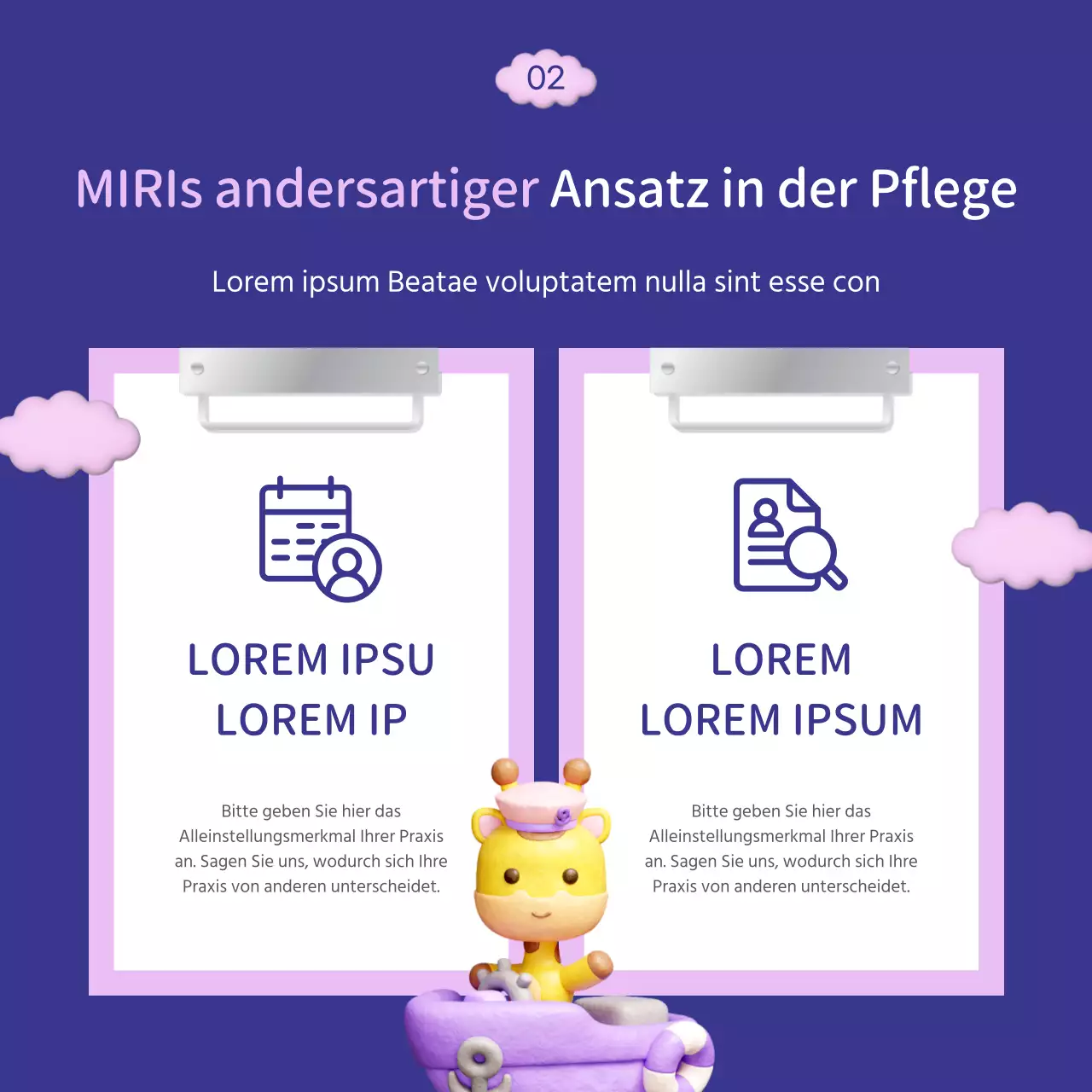 Förderung einer lilafarbenen und rosa, kuscheligen Klinik für Höhenwachstum