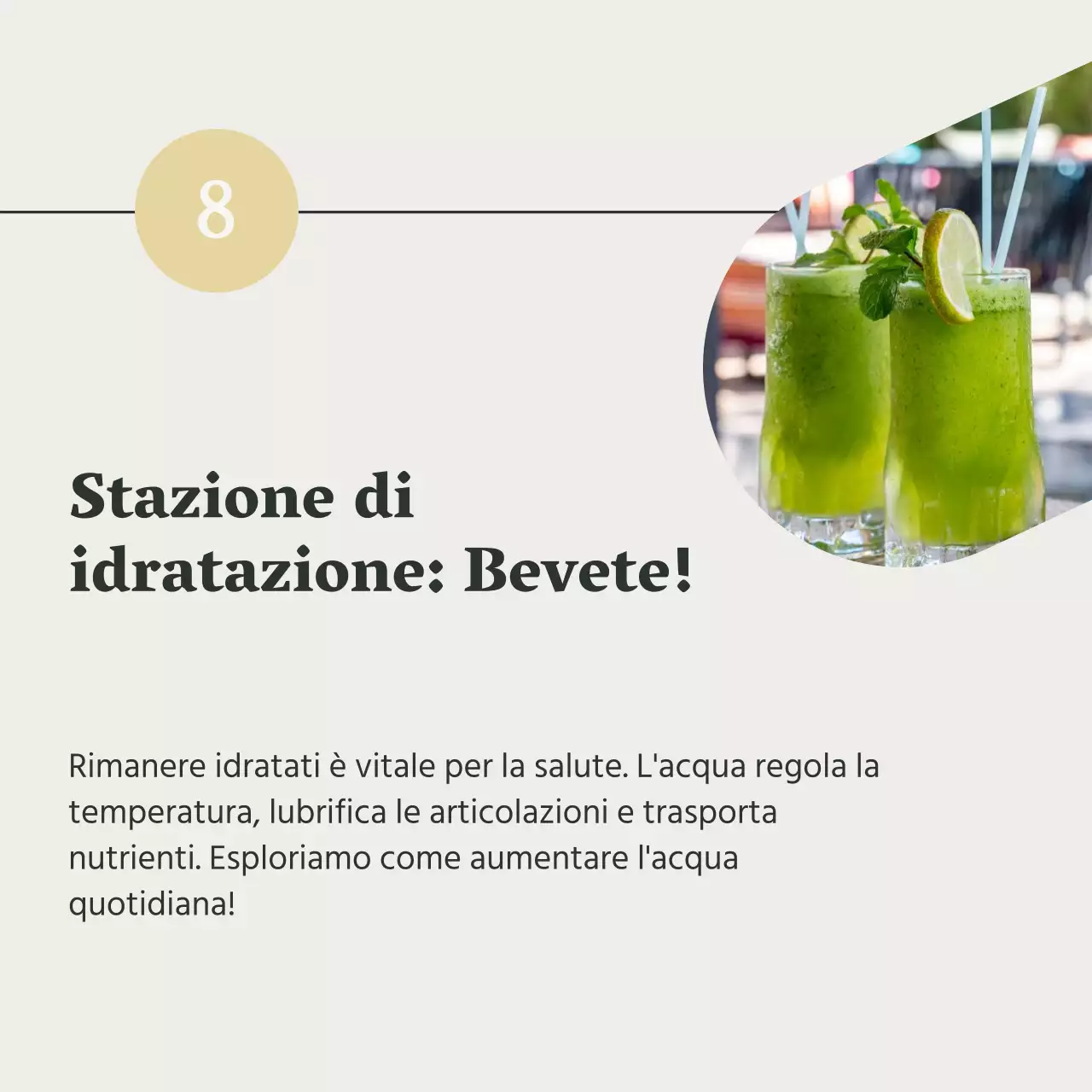 Grigio e Verde Naturale Guida alla salute e alla dieta