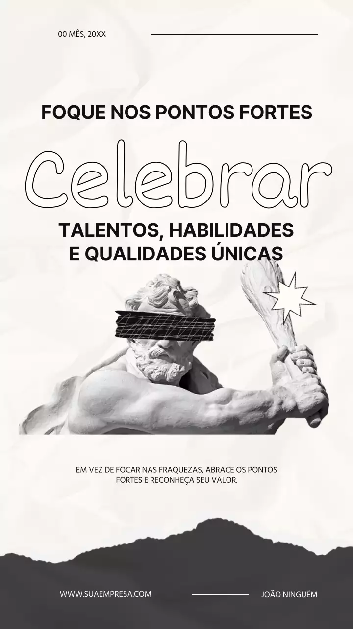 Ivory Modern Focus On Your Strengths Quotes for Self-Growth (Foco nos seus pontos fortes)