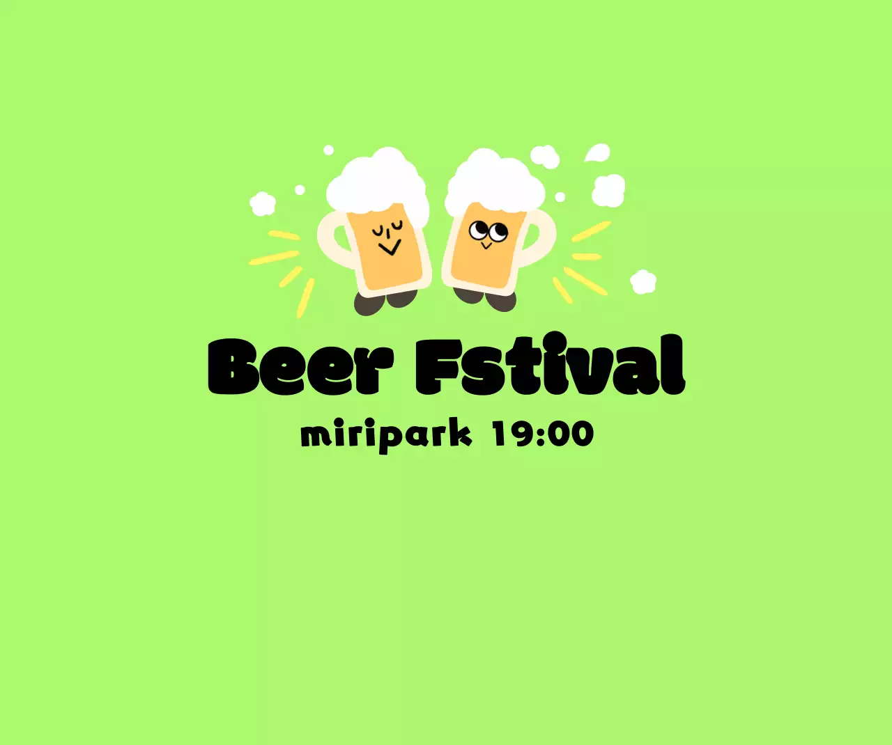 Festival lucu dengan karakter bir dan petasan