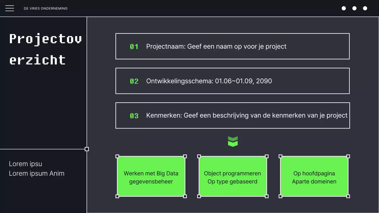 Black and Mint's Cyberpunk Ontwikkelaar Codeerprogramma Prospectus