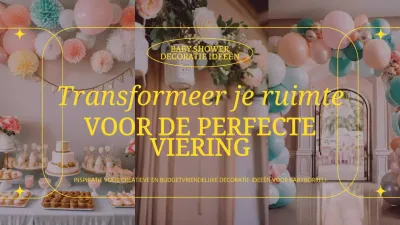 Geel en Roze Minimal Baby Shower Decoratie Idee Gids