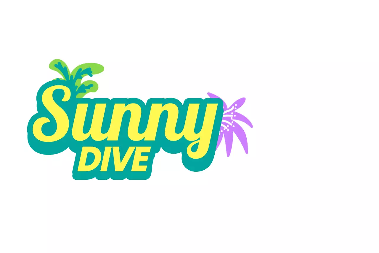 다양한 컬러의 영문 타이포 컨셉 서핑 동호회