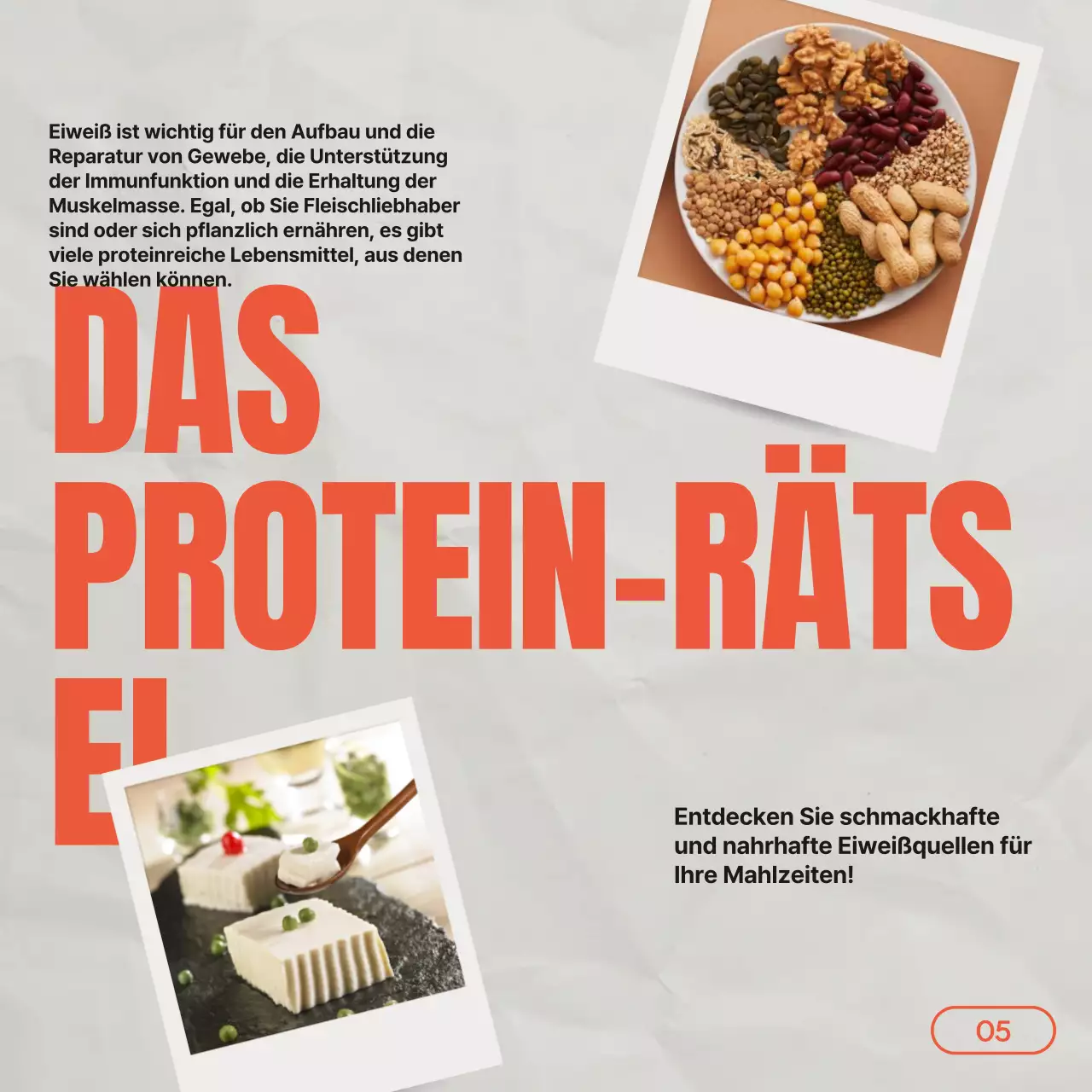 Grey Red Vintage Ratgeber Gesunde Ernährung & Diät