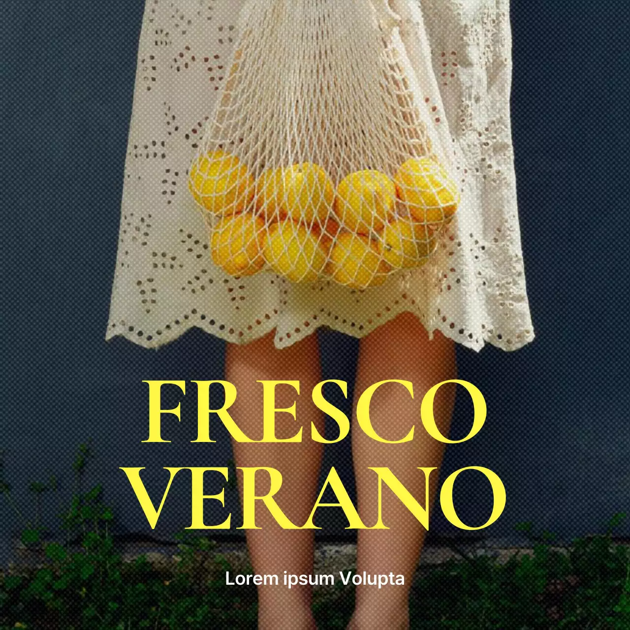 Emotivos mensajes de verano en amarillo y azul