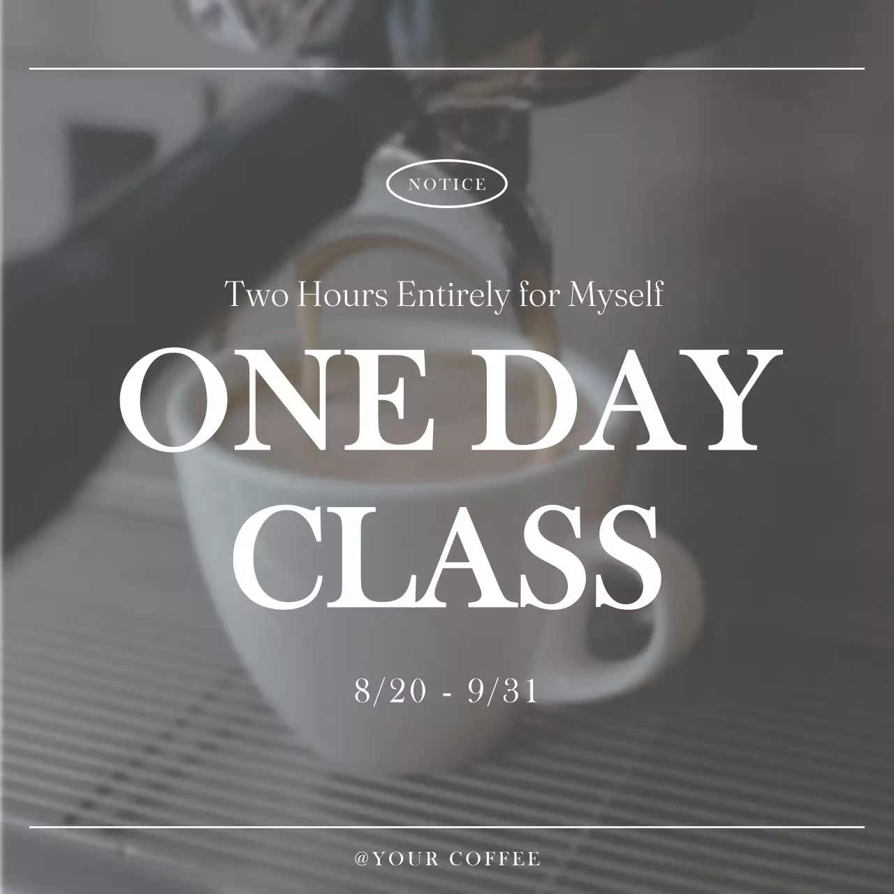 Announcing the gray and white trend in one-day class coffee