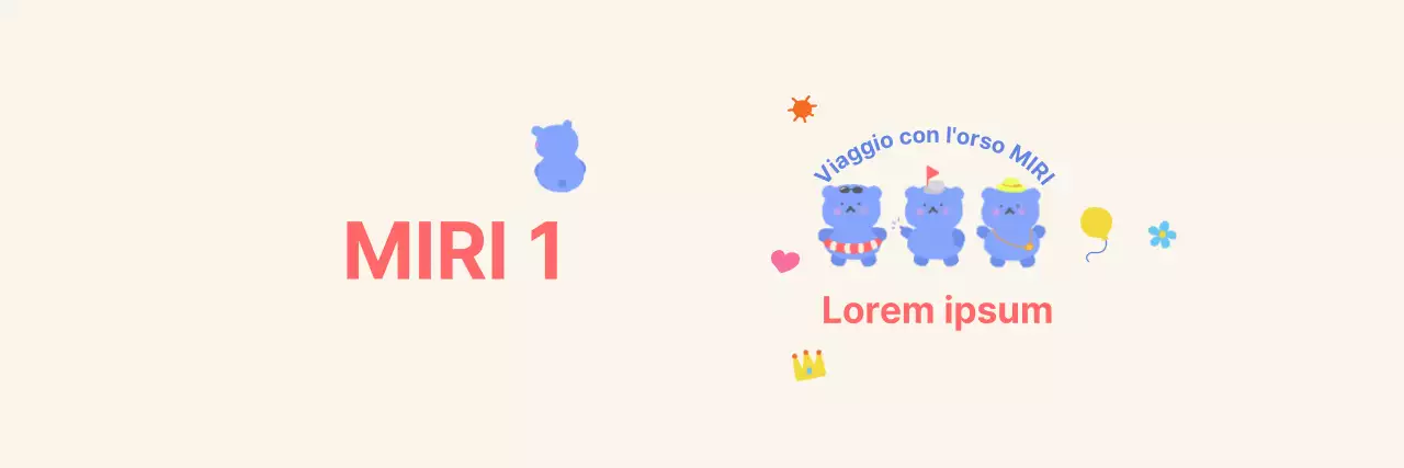 Tour operator con simpatiche illustrazioni di orsi