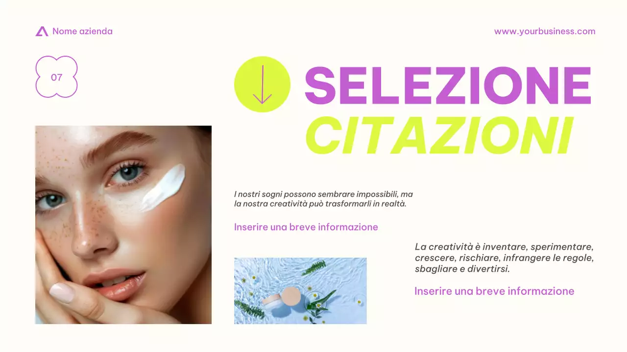 Purple Beige Pink Lime Modern Basic Minimal Business Presentazione dell'azienda