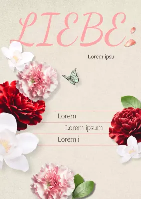 Kampagne zum Monat des einfachen Hauses in Rosa und Rot