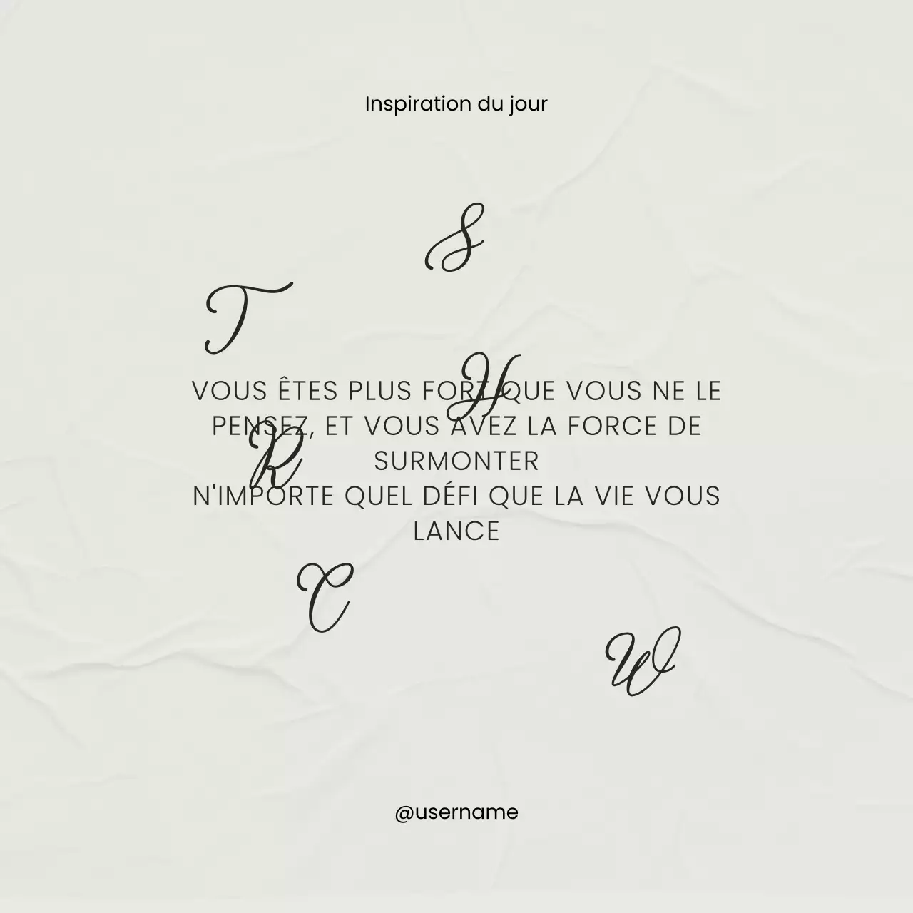 Beige Black Minimal Elegant Inspirational Quote