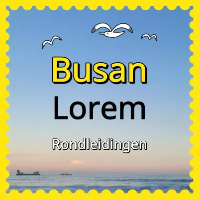 Een retro Busan-tour promoten in het geel