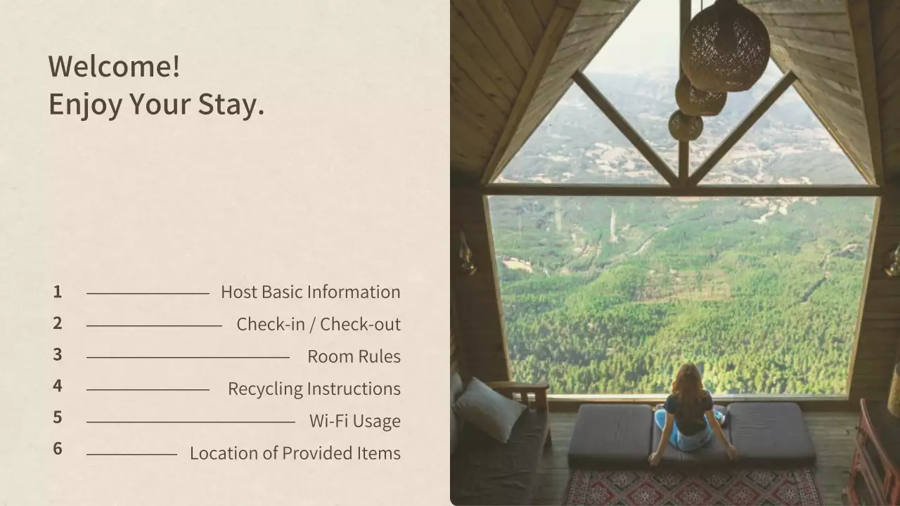 Beige Modern Accommodation Manual Presentation