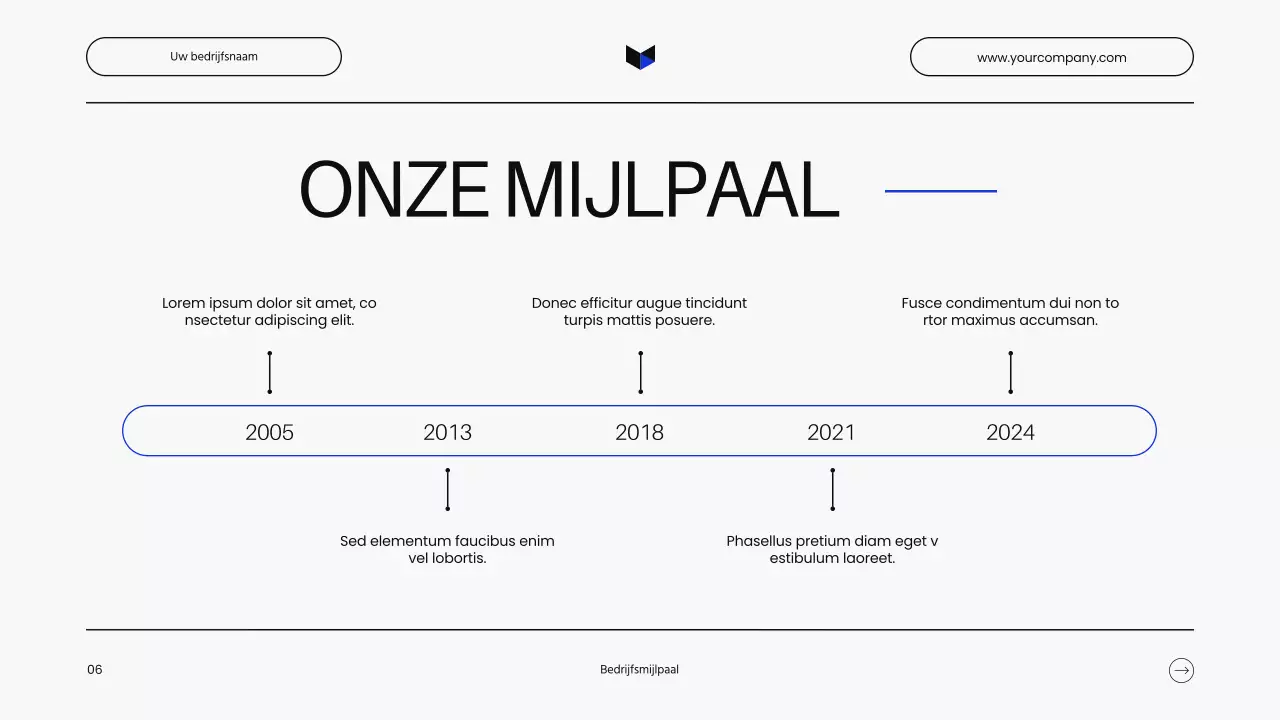 Minimalistische zakelijke productpitch in zwart-wit