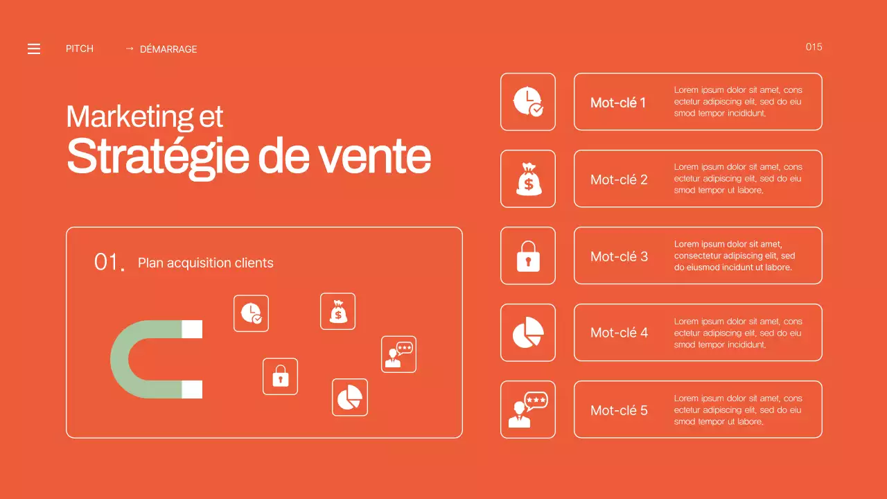 Orange Bold Business Startup Pitch Deck Proposal