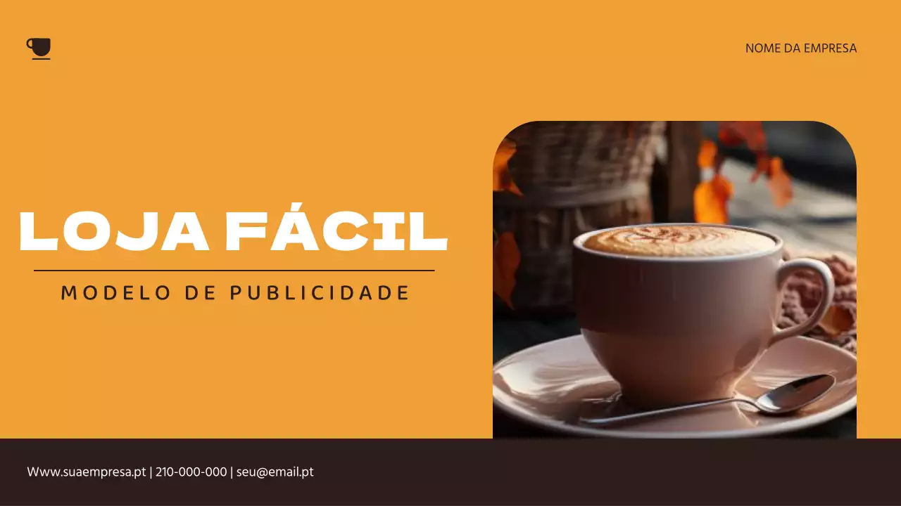 Sinal digital de loja simples laranja e castanho Promoção publicitária