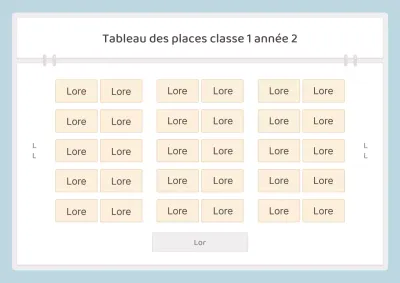 À propos du simple plan de classe bleu clair et jaune de l'école