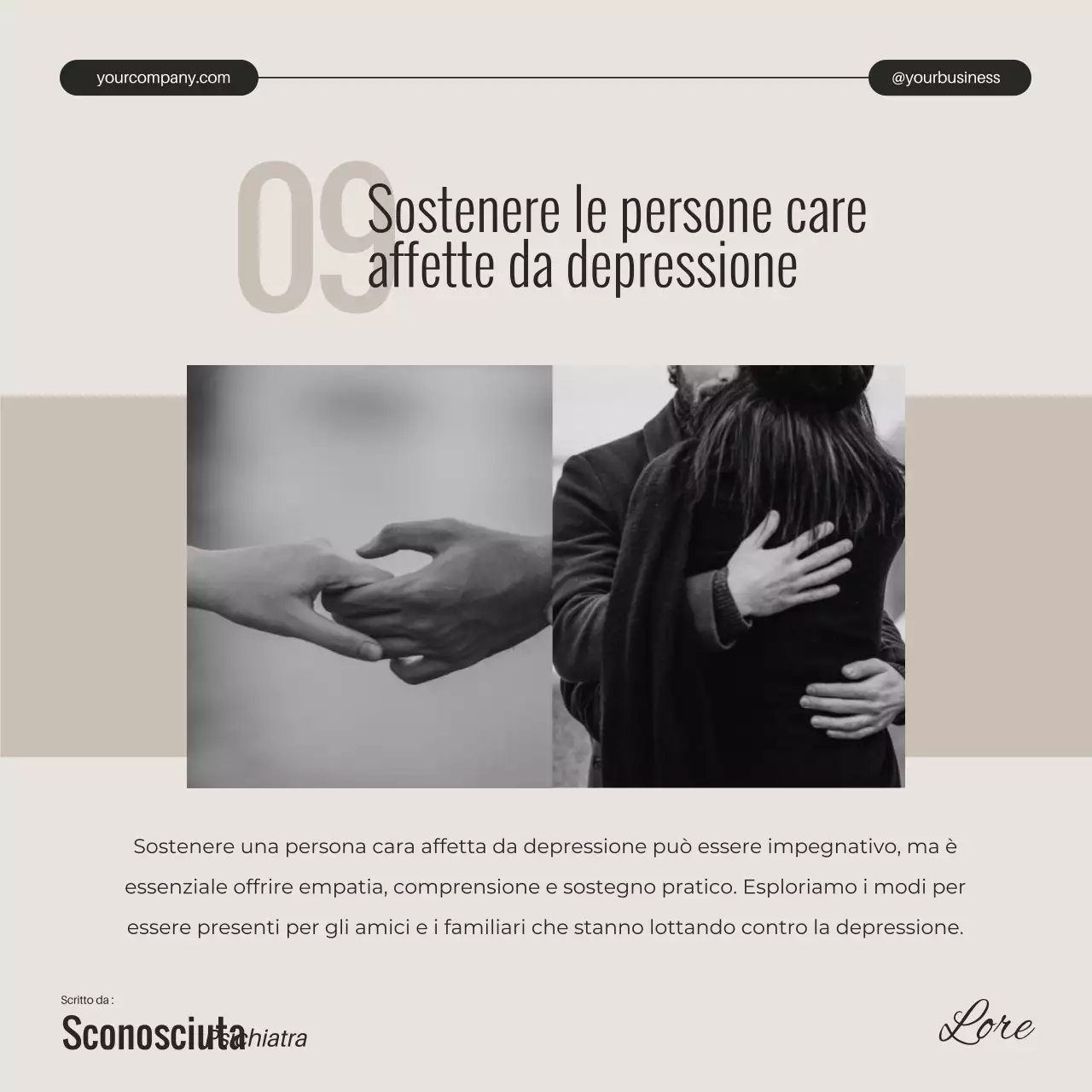 Avorio Nero e Bianco Minima Depressione Salute Mentale Campagna svelata