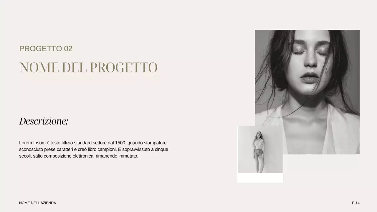 Avorio Khaki Nero Moderno Elegante Introduzione dell'azienda