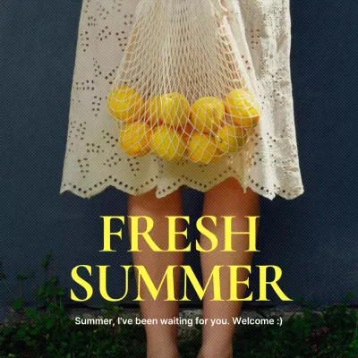 Yellow Minimal Summer Promotion Social Media Post