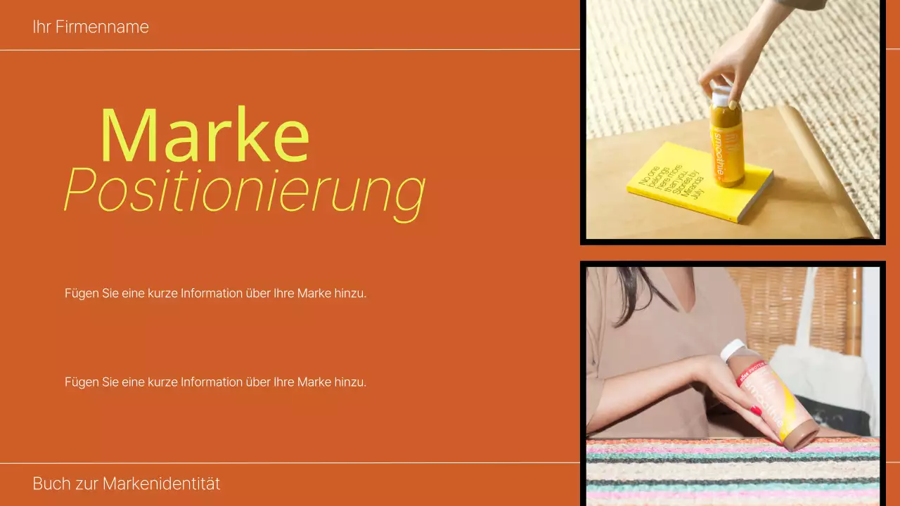 Orange and Lime Bold Brand Identity Buch Einführung