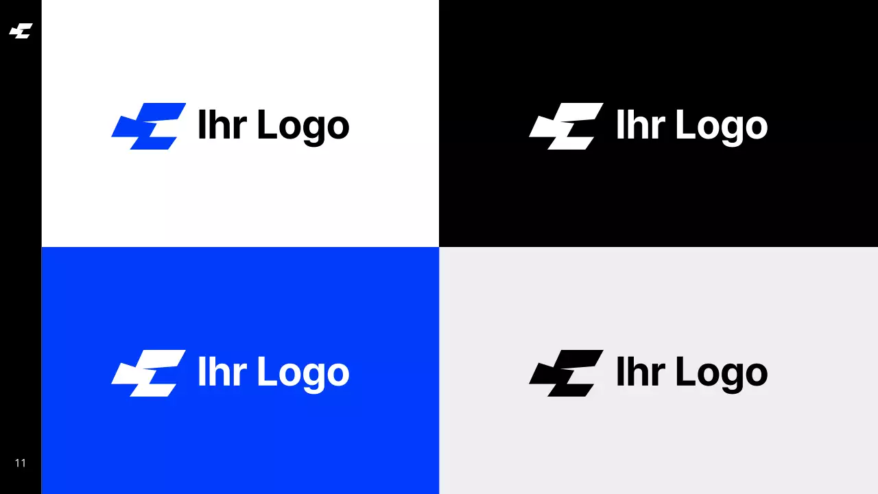 Weiß Blau Fett Kühle Töne Saubere Markenidentität Richtlinien Anweisungen