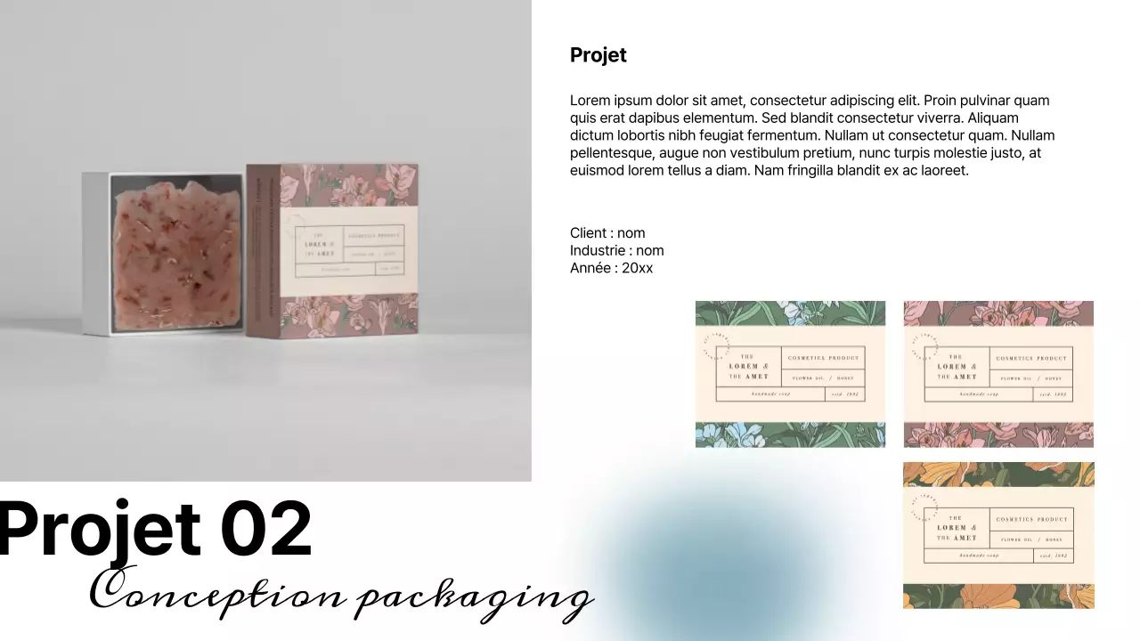 Portfolio de graphiste simple bleu ciel et blanc