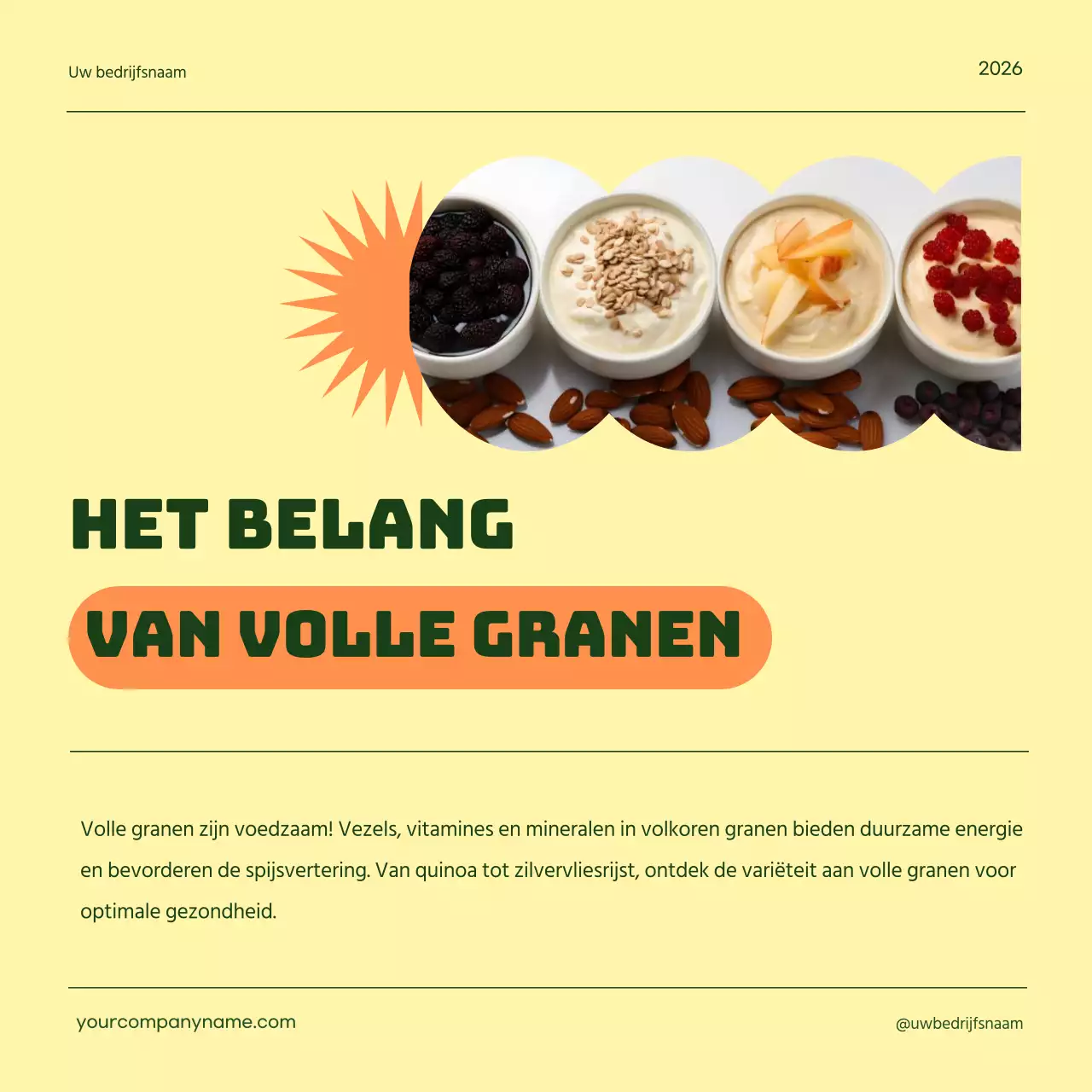 Groen Geel Geometrisch Dieet Gezonde Voeding Instructies