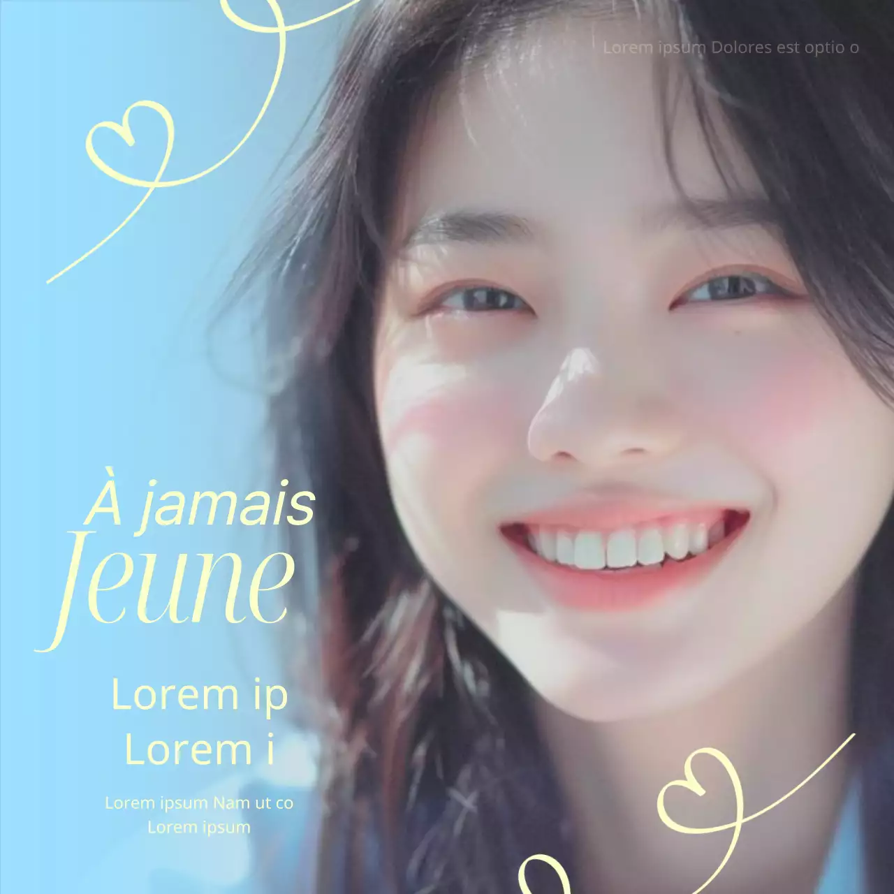 Un simple billet jaune et bleu clair pour la vente aux jeunes