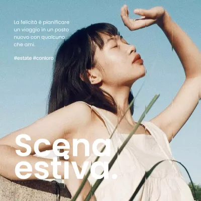 Un post estivo emozionale in bianco e azzurro
