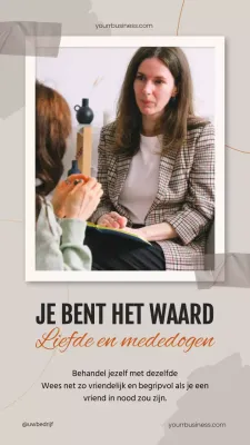 Ivoor Oranje Eenvoudig Minimaal Woorden van Positiviteit delen voor geestelijke gezondheid Zelfontplooiing