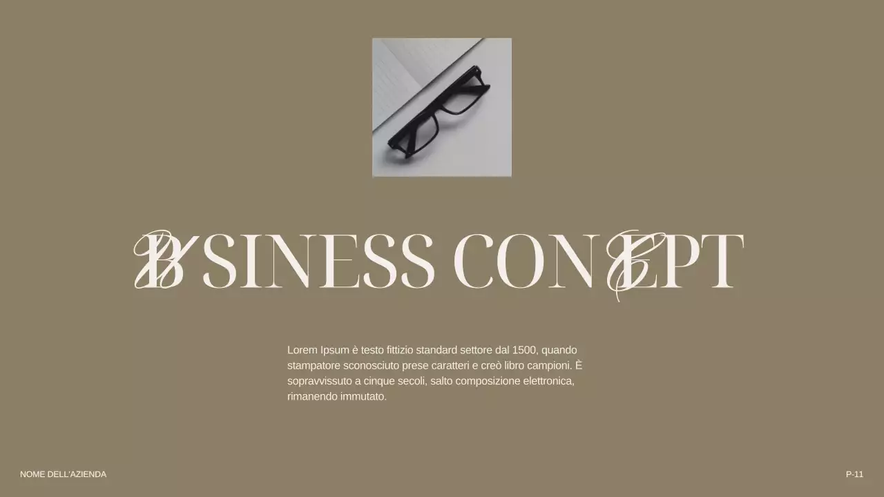 Avorio Khaki Nero Moderno Elegante Introduzione dell'azienda