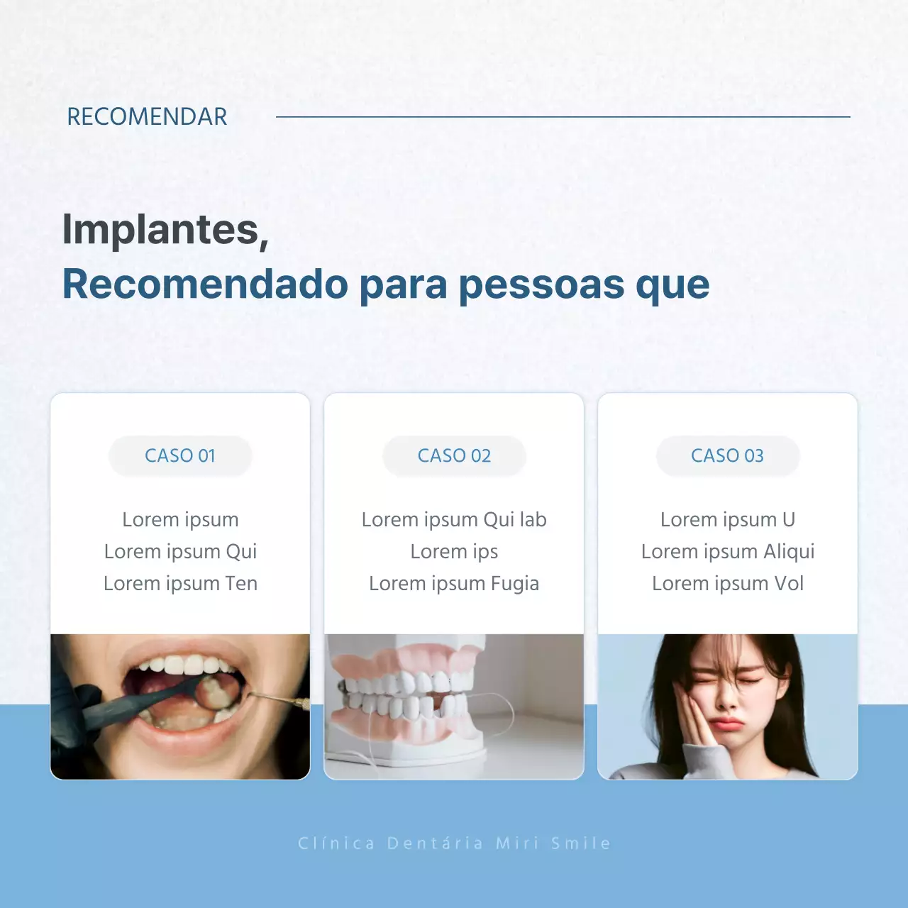 Uma lista de controlo hospitalar para promover um consultório dentário simples, branco e azul claro