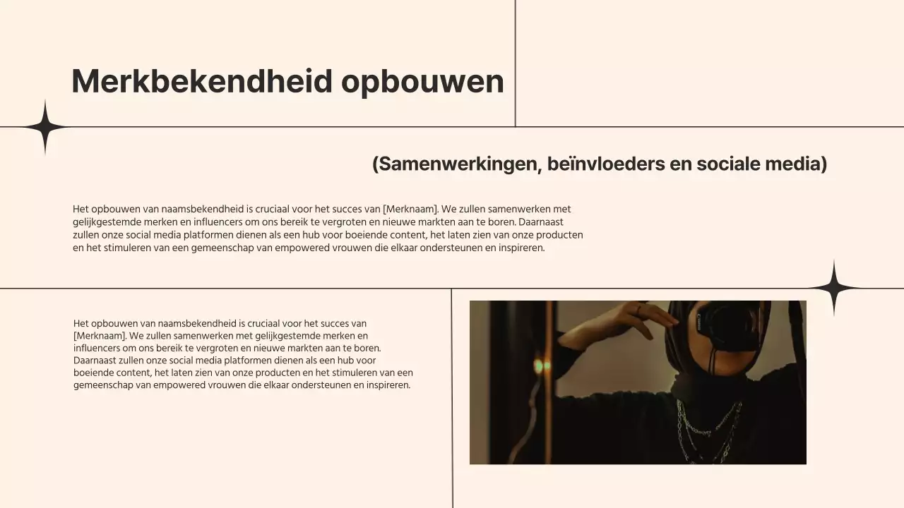 Beige elefant vrouw zakelijk product pitch