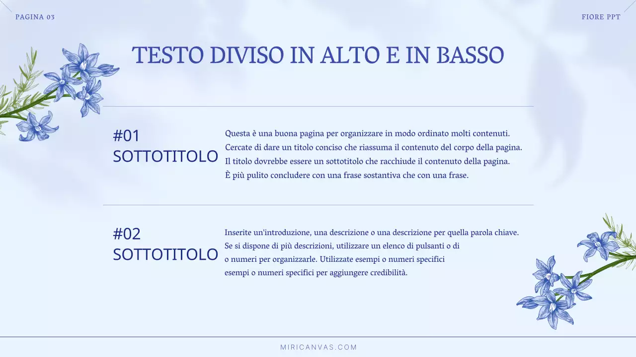 Lussuosi fiori estivi in blu e azzurro Brief del marchio per piccole imprese