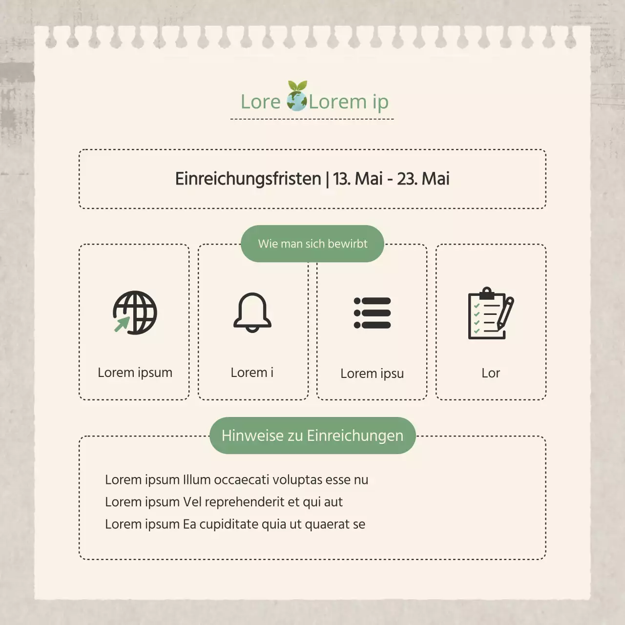 Leitfaden für das Upcycling-Programm Natural Style in Grün und Beige