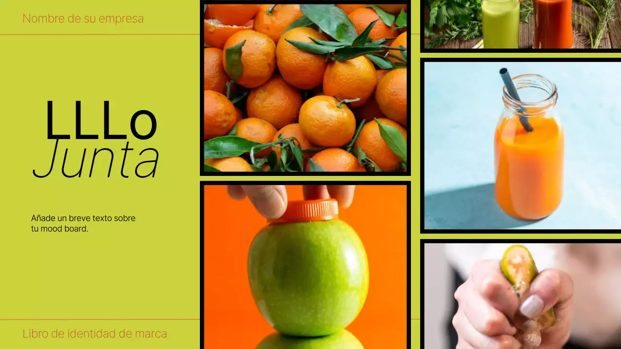 Orange and Lime Bold Brand Identity Book Introducción