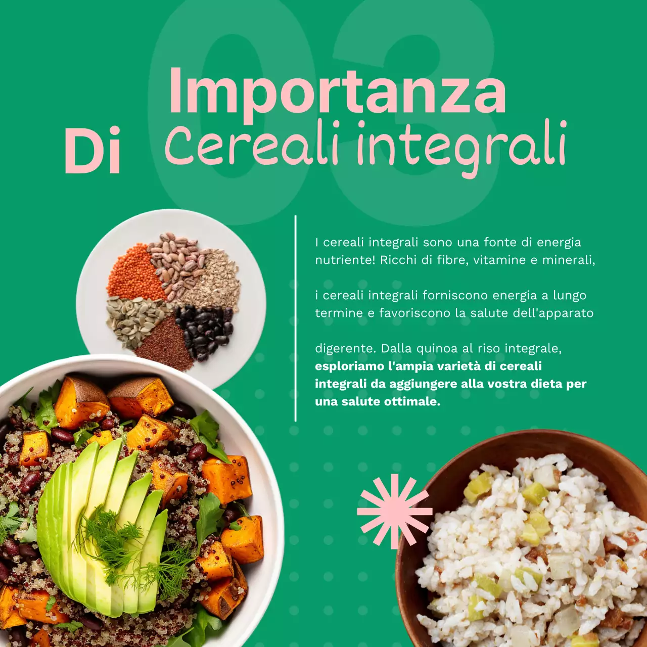 Pubblicità verde e rosa per alimenti freschi e sani