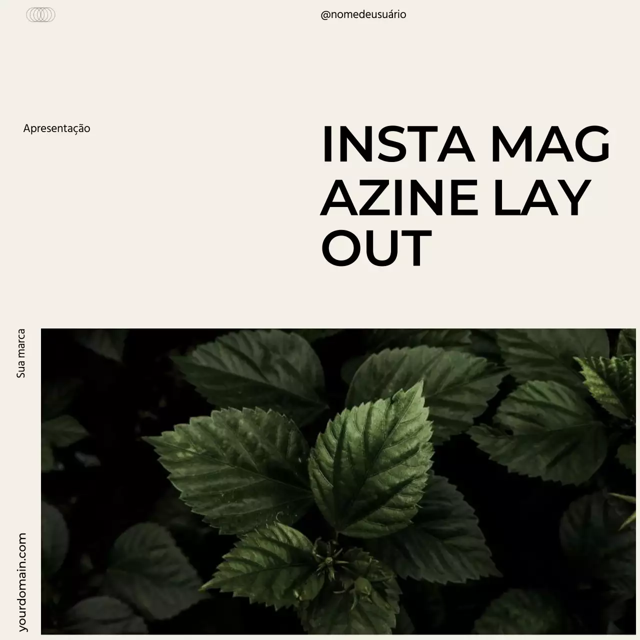 Verde Bege Minimal Moody Instagram Editorial Design Coleção Promoção