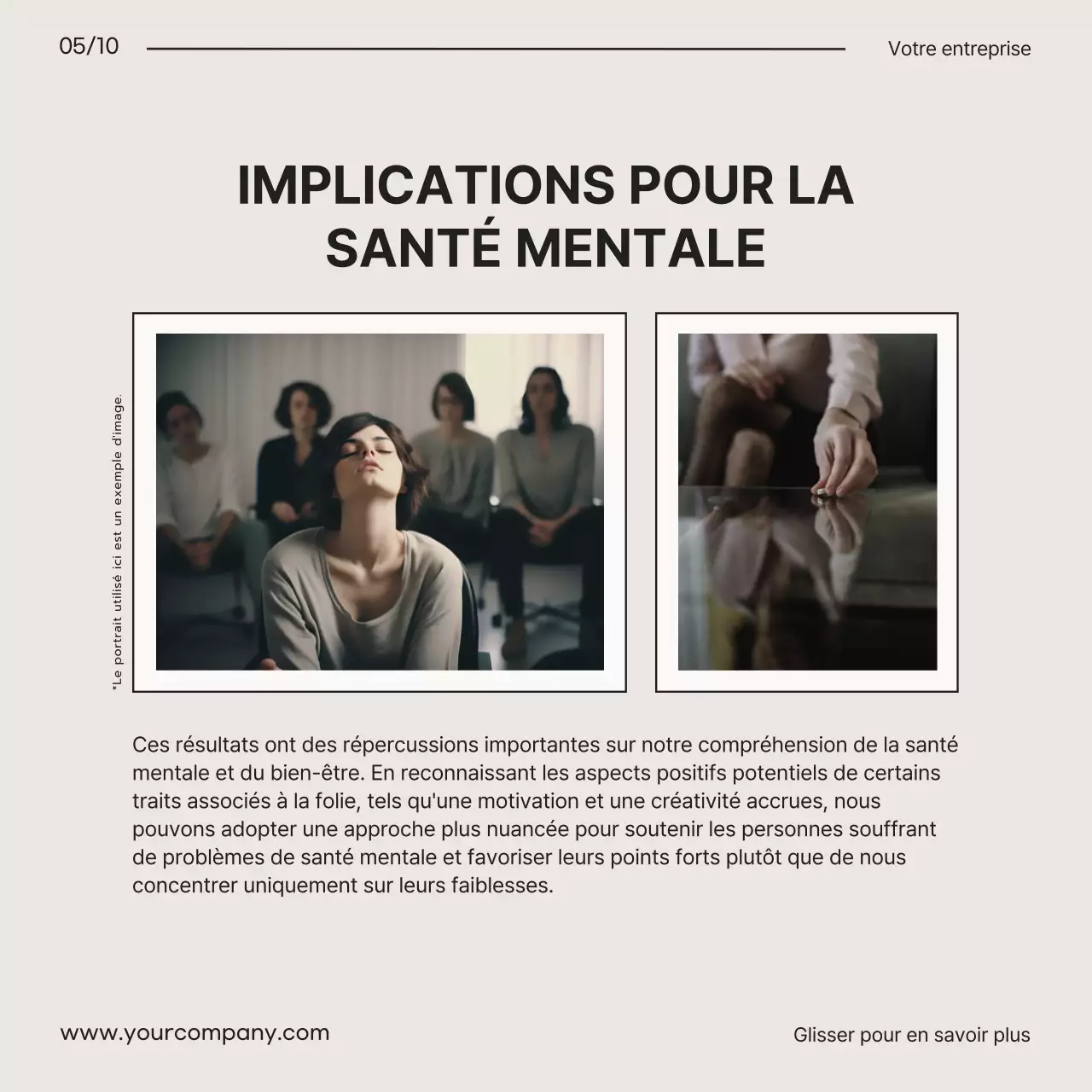 Promotion d'un blog médical moderne beige et noir