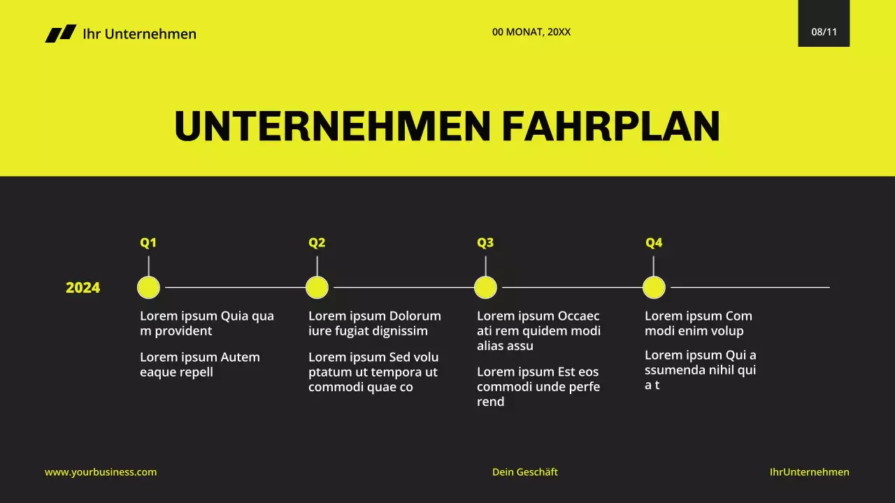 Gelb Schwarz Minimal Modern Business Firmenprofil für Firmenvorstellung