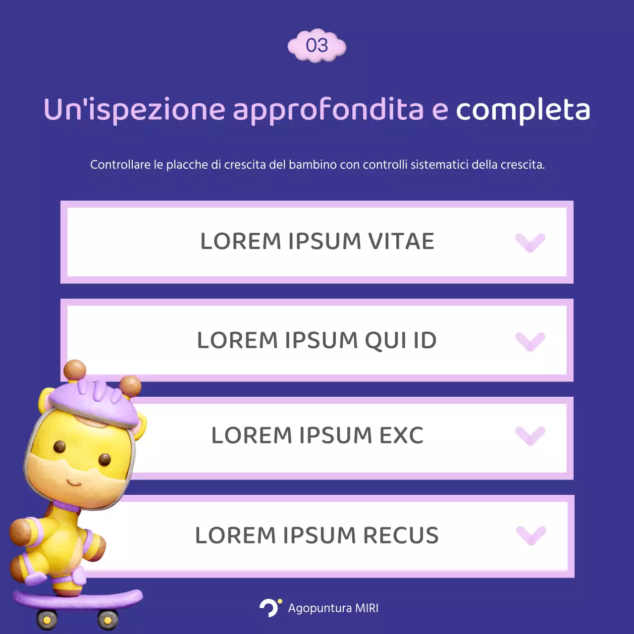 Promuovere una clinica per la crescita in altezza di colore viola e rosa, coccoloso