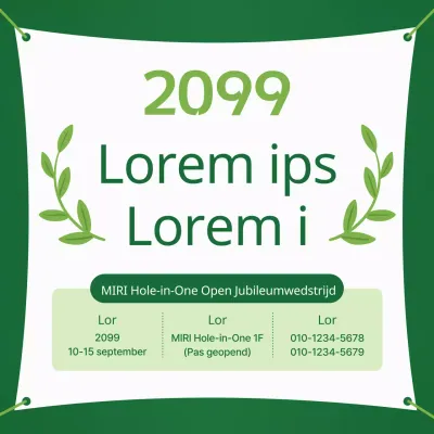 Een groen en milieuvriendelijk golftoernooi promoten