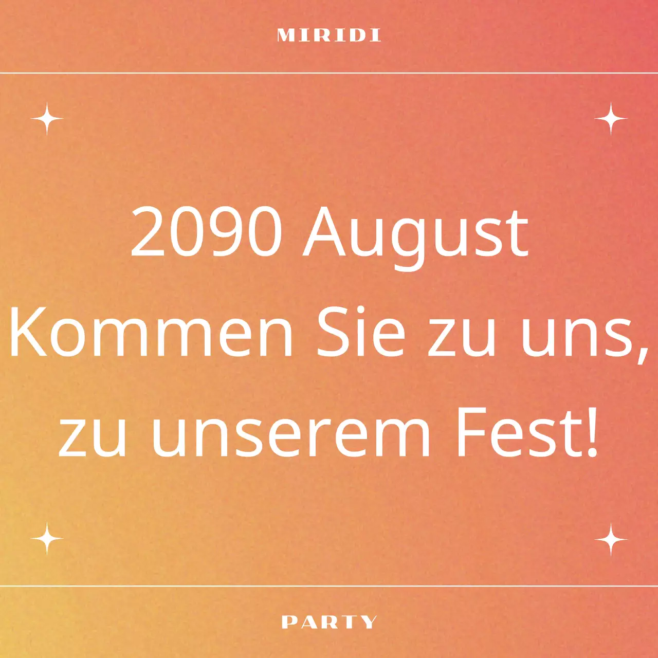 Werben Sie für eine trendige Festtagsparty in Orange und Weiß