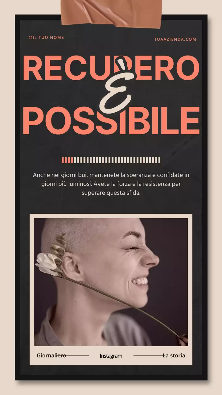 Nero Arancione Avorio Moderna citazione motivazionale di tendenza per la salute mentale Crescita personale