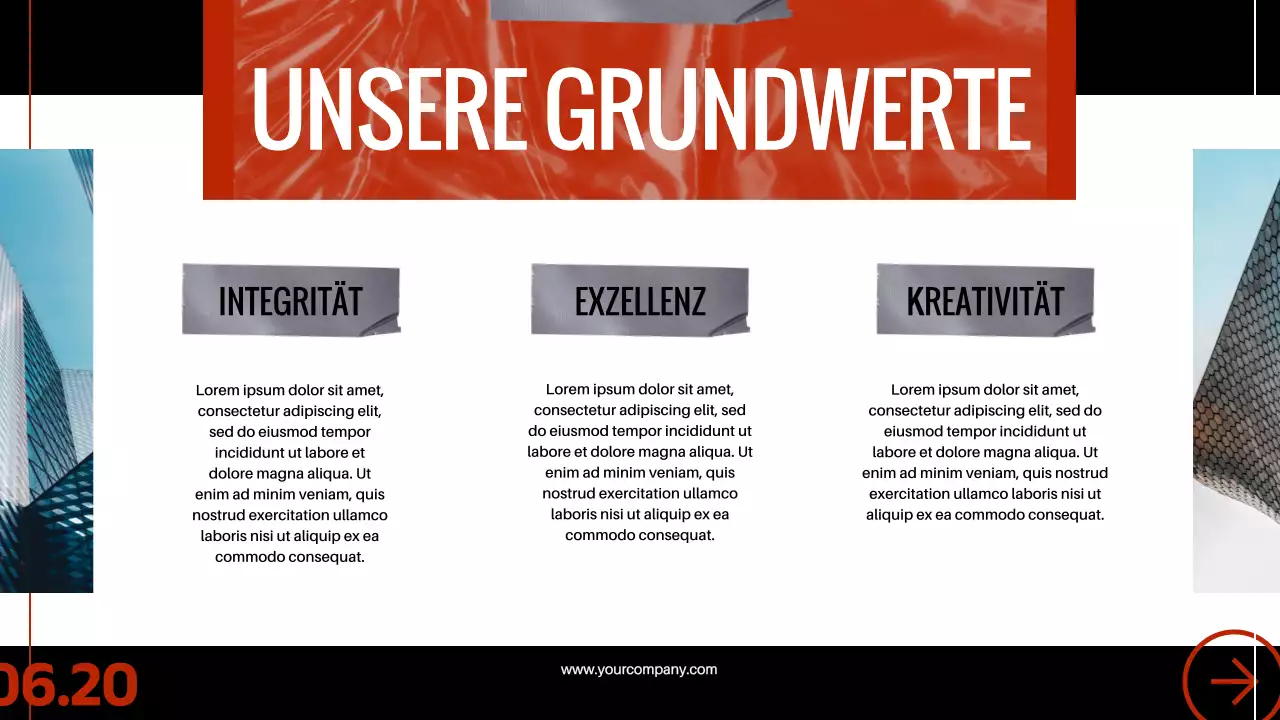 Red Black Modern Bold Business Firmenprofil Einführung