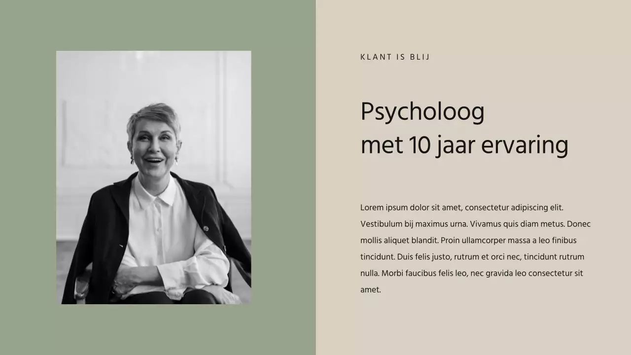 Khaki en Beige Modern Psycholoog Voorstel