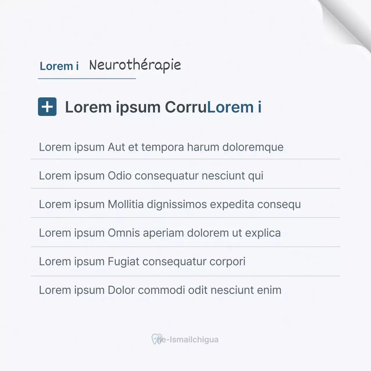 Un kit de médias sociaux simple, blanc et bleu clair, pour promouvoir le cabinet dentaire.